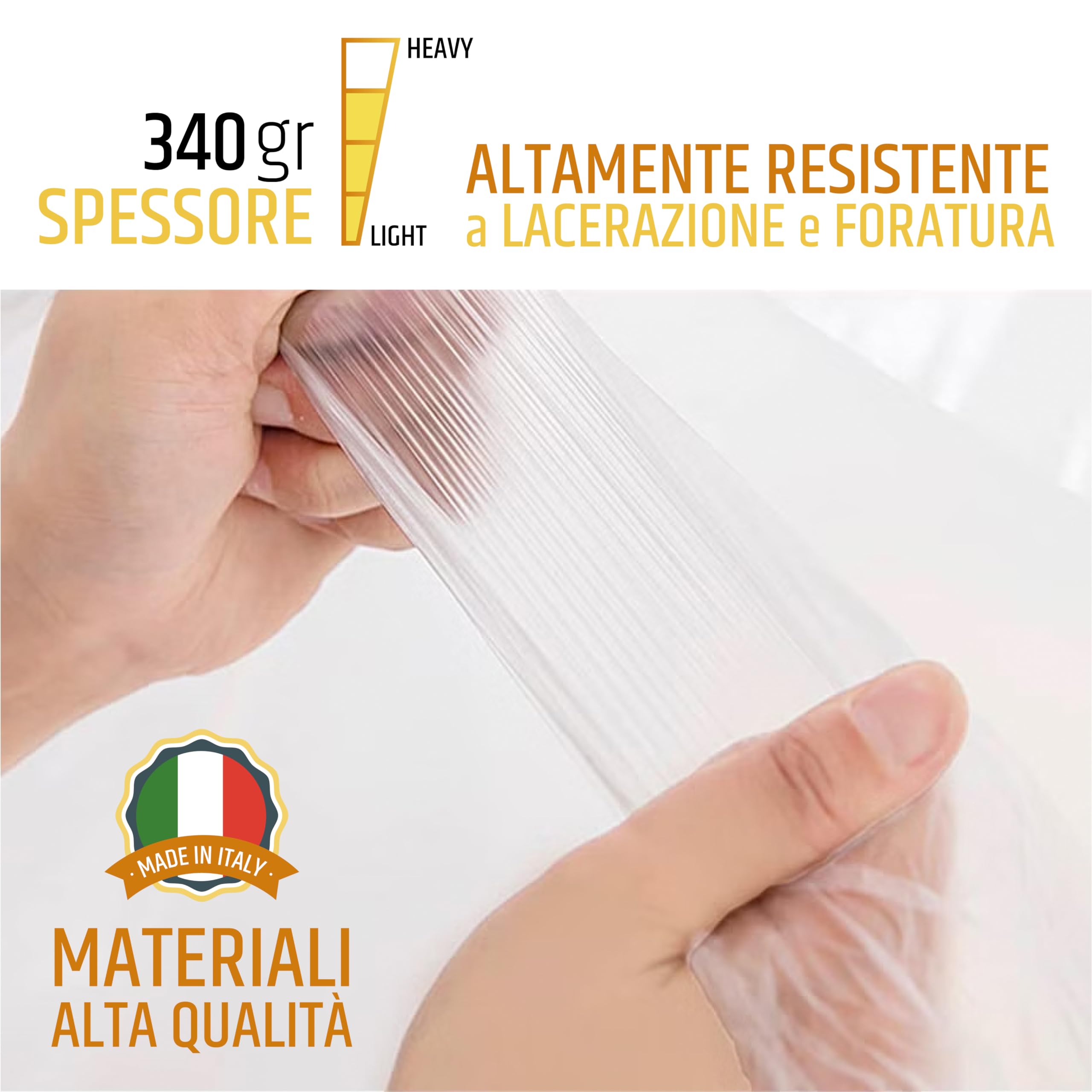 Telo Copritutto 4x4 Metri | Antigoccia E Antistrappo | Per Pittura E Lavori | Made In Italy - Foto 4