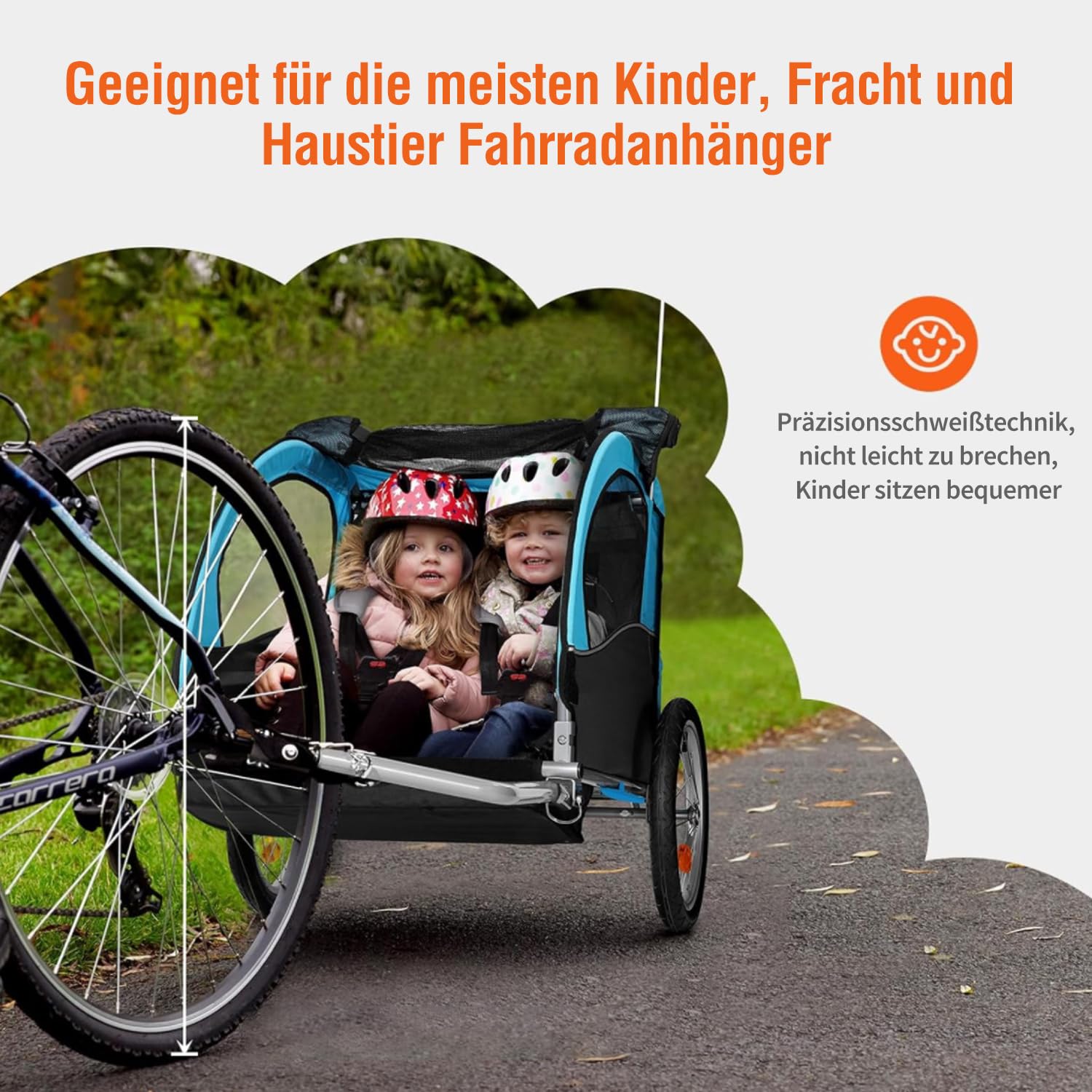 2 pezzi rimorchio bicicletta frizione universale per Kid/Kid Plus dal 2016, compatibile con Vaya 1 & Keeke 2, adattatore rimorchio bicicletta, nero