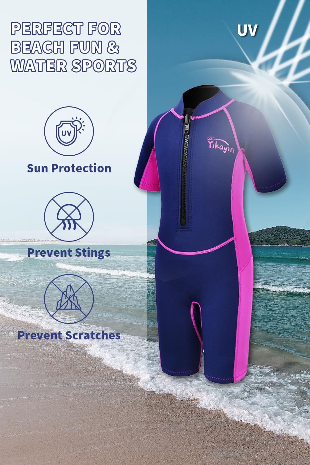 Wetsuit over de volledige lengte 3 mm neopreen