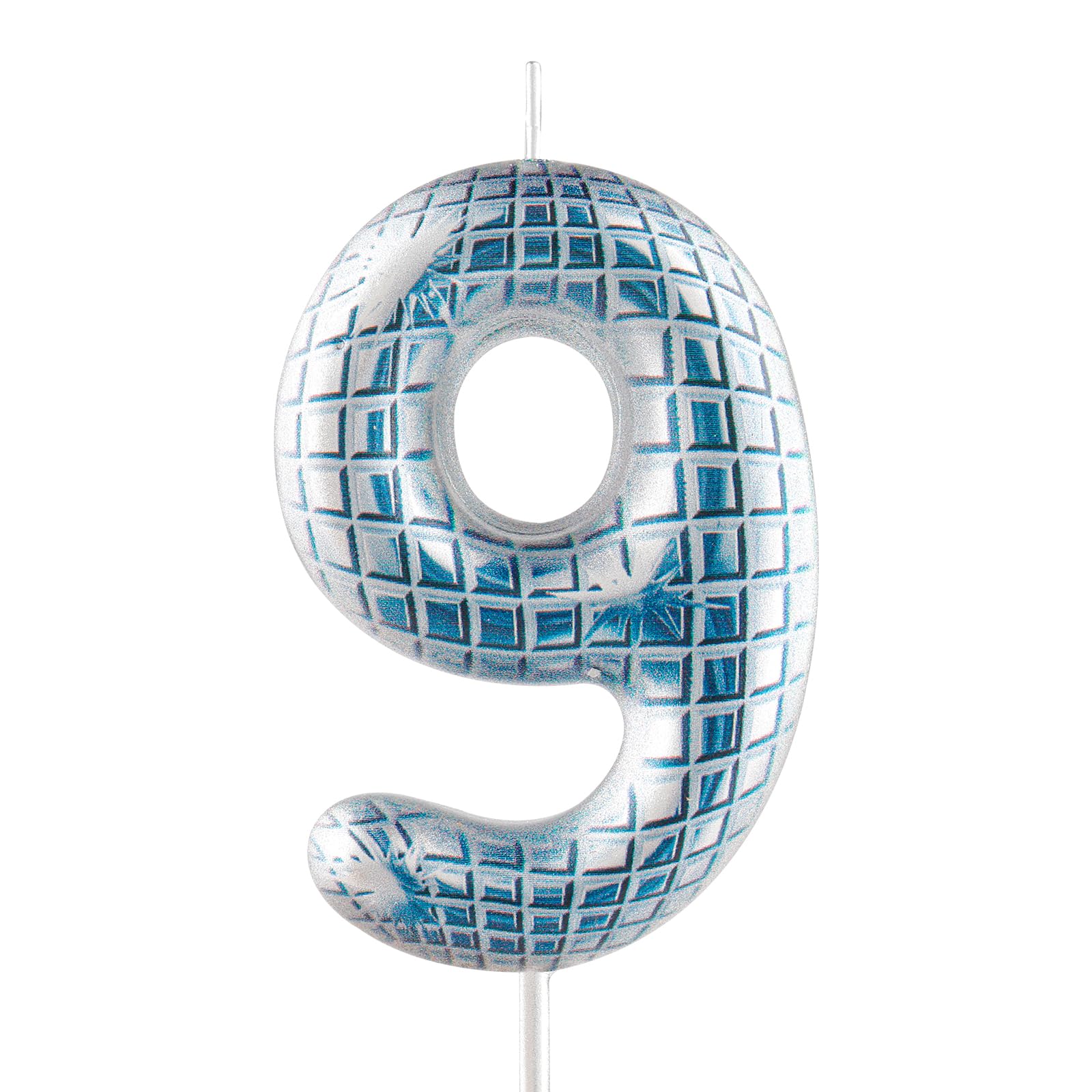 Funny Disco Themed Birthday Candles, Number 21 Retro Disco Mirror Ball Candle Cake Topper Decorations, Dance Party Supplies, 18th 21th 30th 40th 50th 60th Birthday Gifts for Him Her Disco Lovers — view 15