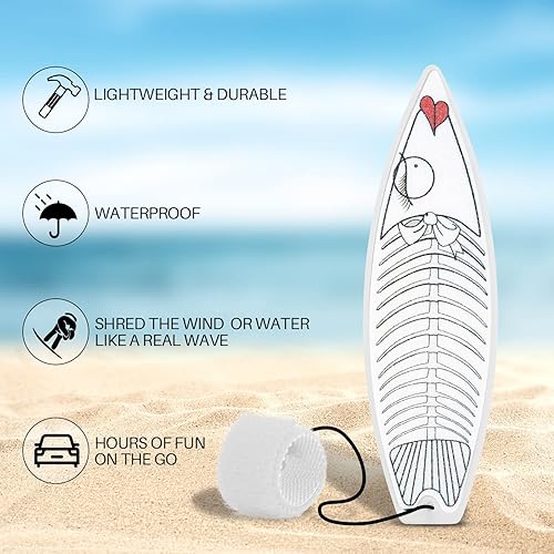 Miniatura 4 de JUNIQUTE Finger - Mini tabla de surf para niños y surfistas con llamativo diseño gráfico y bolsa de recepción (5 unidades, rojo, verde, negro,