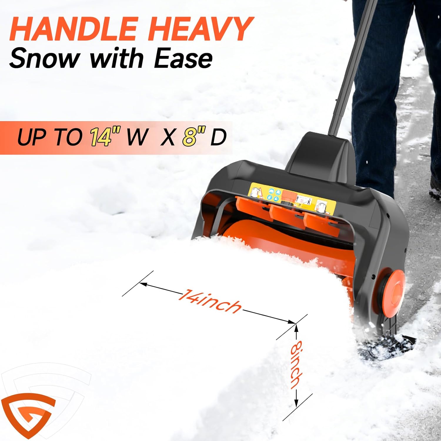 16 Cordless Snow Shovel, 3000mAh Battery Snow Blower, Lightweight Power Snow Thrower for Driveways & Sidewalks, Winter Snow Removal with Charger & 2 * 21V Batteries