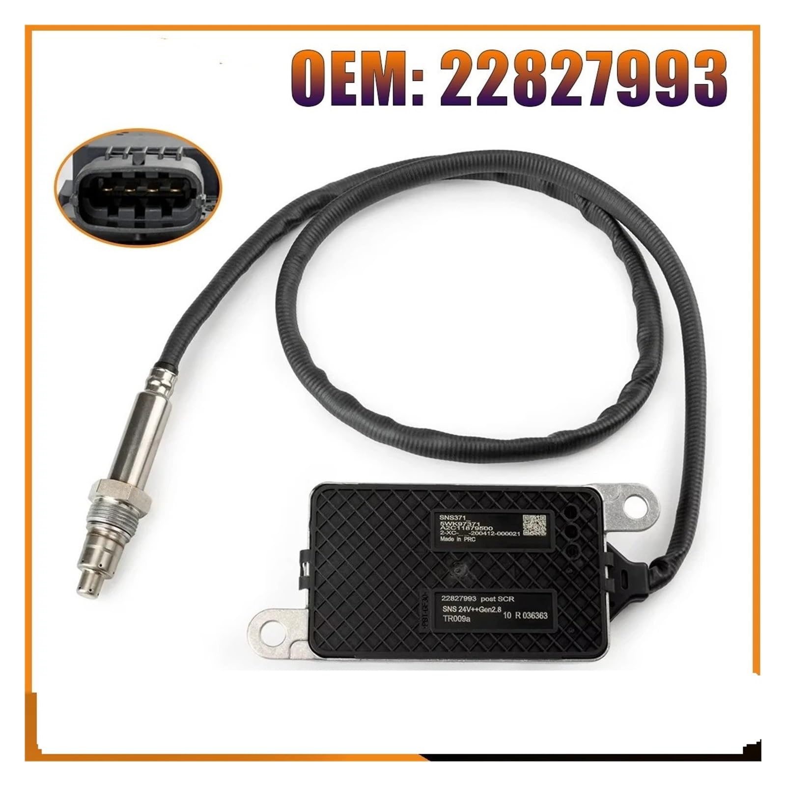 Capteur NOx pour Volvo 7422827993 7422315990 22827993 22315990 22219283 5WK97371 24V Oxydes d'azote Accessoires Auto PM