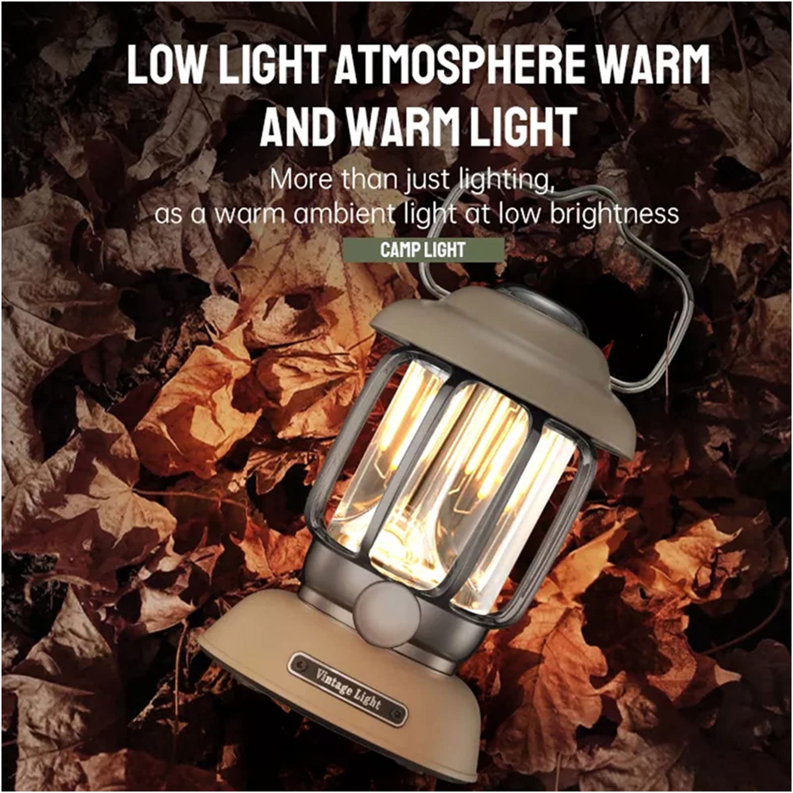 Latarnia kempingowa, latarnia kempingowa LED, przenośna retro lampa wisząca USB na zewnątrz, światło 3 tryby oświetlenia Możliwość przyciemniania światła awaryjnego do uprawiania turystyki pieszej(Gre