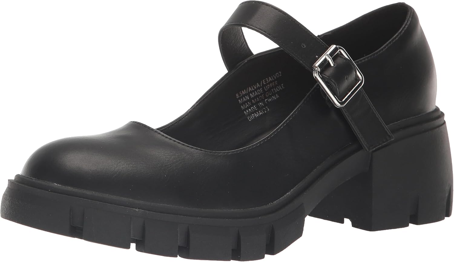 Esprit Women's ALVA Mary Jane Flat, Black PU, 11