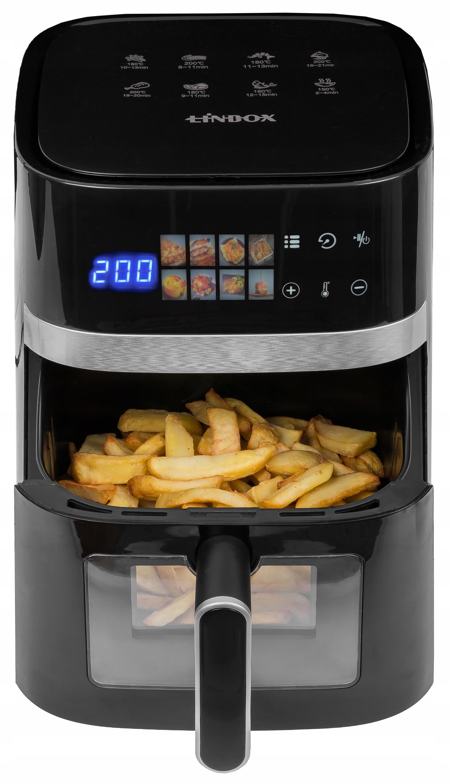 FRYTKOWNICA BEZTŁUSZCZOWA AIR FRYER LINBOX CZARNA