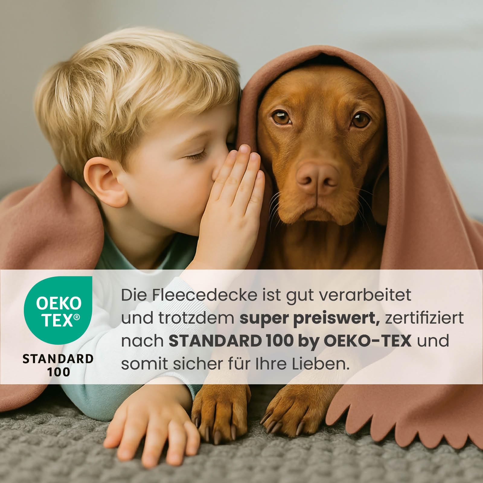 wometo 16er Set Wave Fleecedecken 120x160 cm – Oeko-TEX ca. 300g weiche Fleece Decke mit Wellenrand Anti-Pilling braun