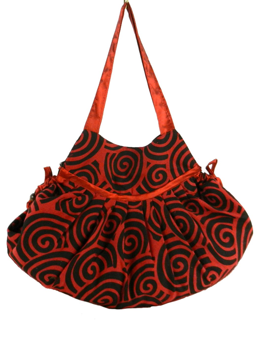 BTP Women Handbag Thai Cotton Hippie Hobo Shoulder Bag Purse Swirl Design