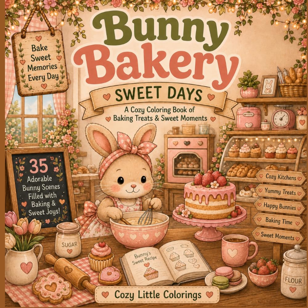 Bunny Bakery | Sweet Days: A Coloring Book of Baking Treats & Sweet Moments