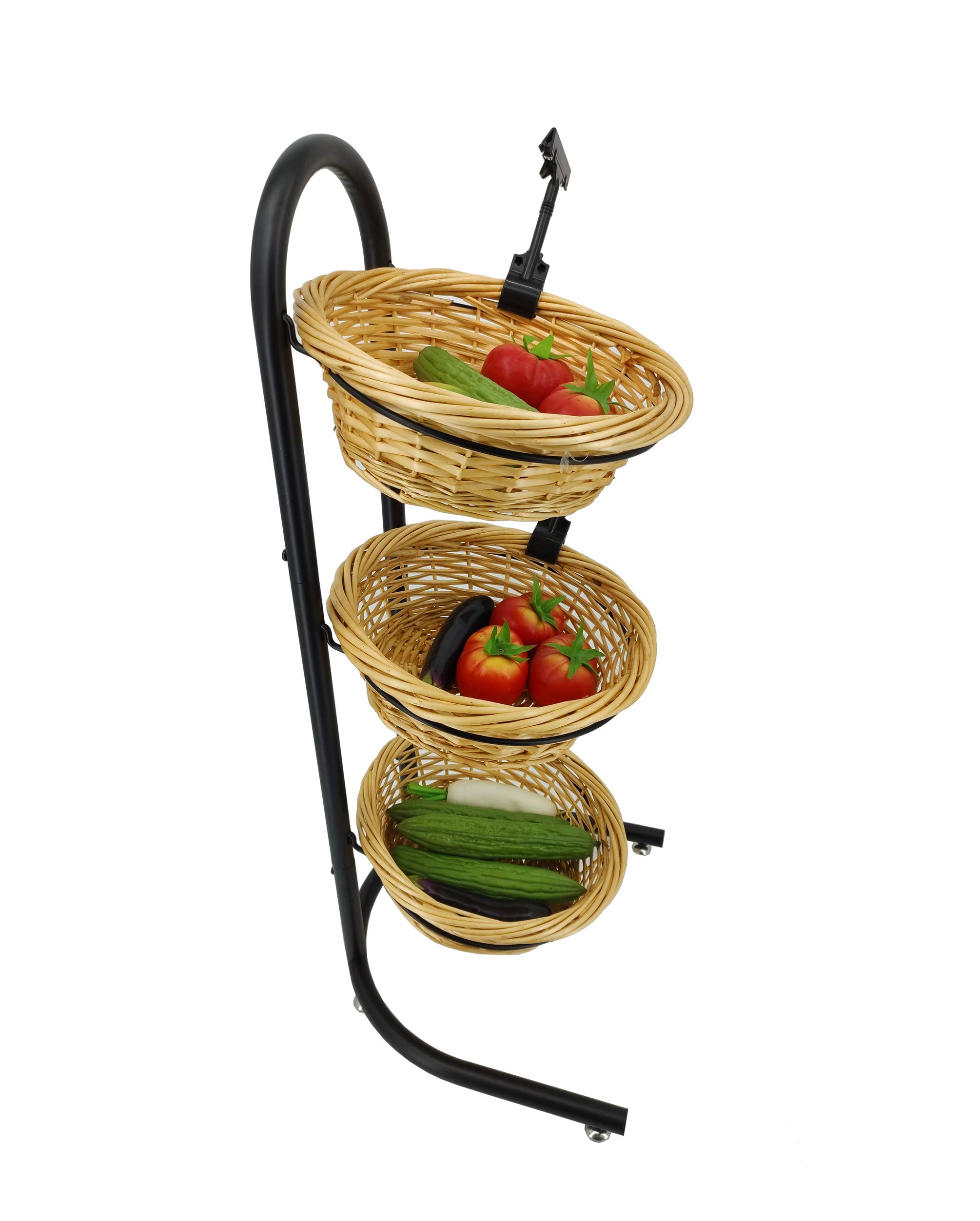 ☆ Akari ☆ WALLABY BASKET STAND Black Wholesale J Mart Metal 3
