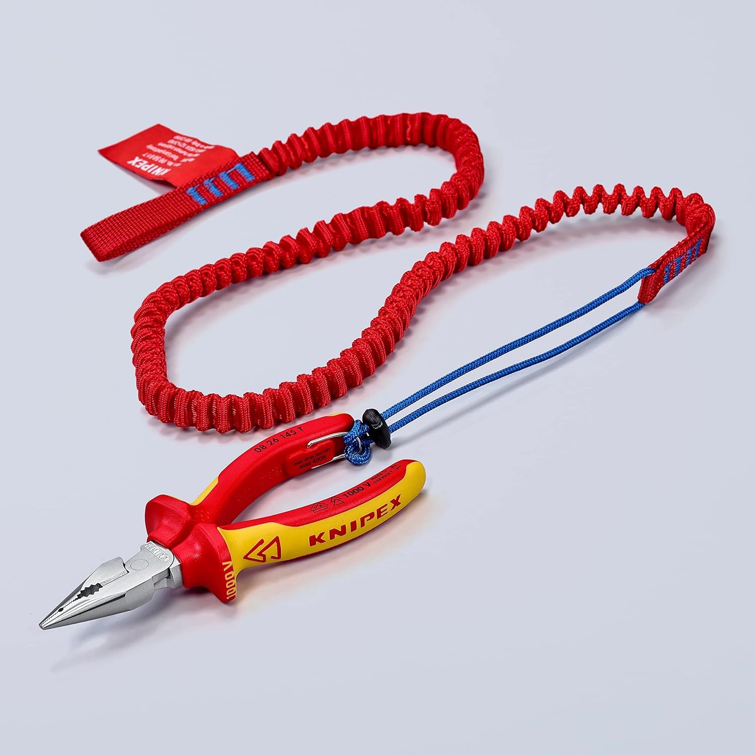 KNIPEX Cuerda de retención en blister 1000 mm, 00 50 01 T BK