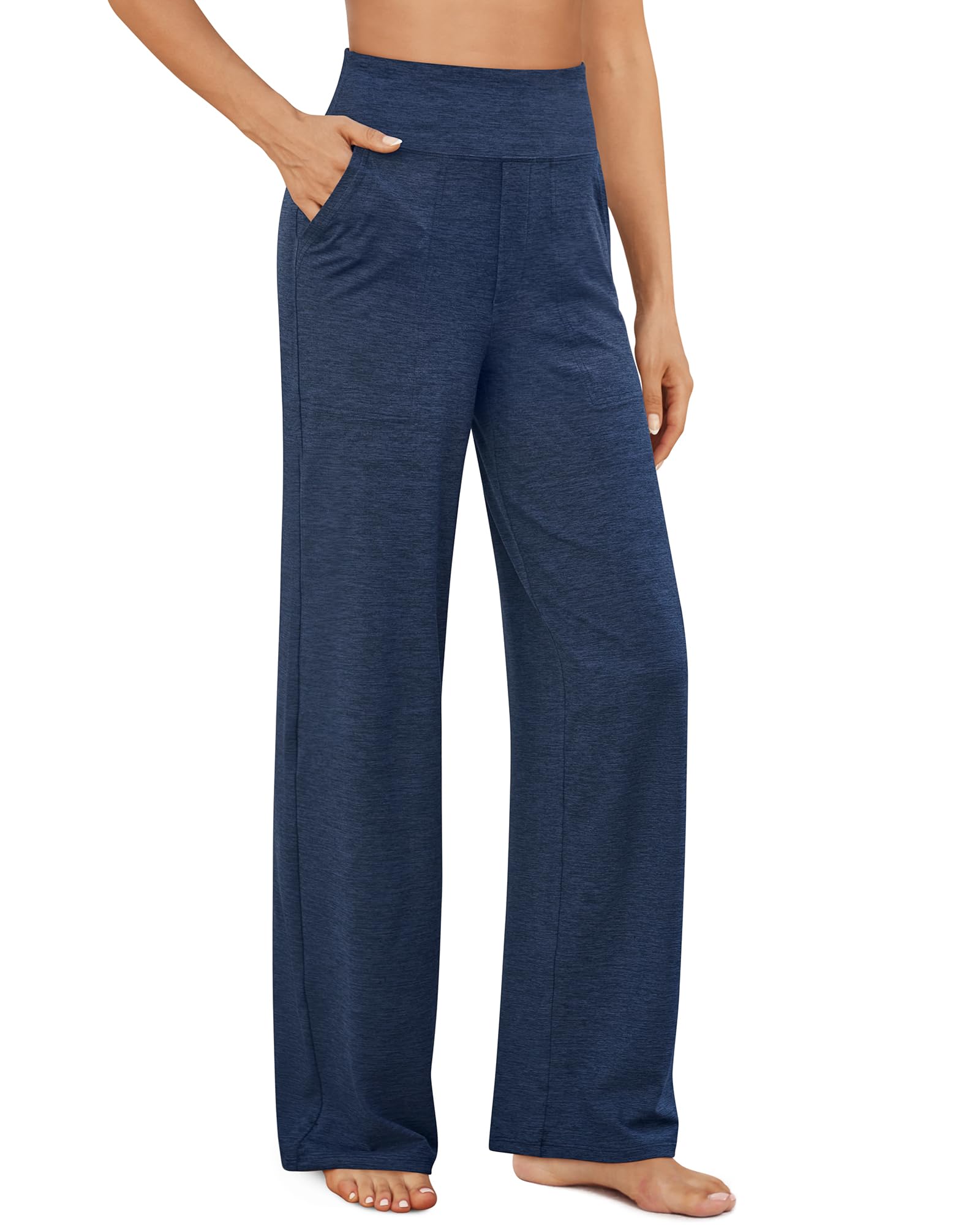 G4Free EverGoing Yoga Pants Women Wide Leg Pants with Pockets High Waist Stretch Dress Casual Sweatpants Petite/Regular/Tall