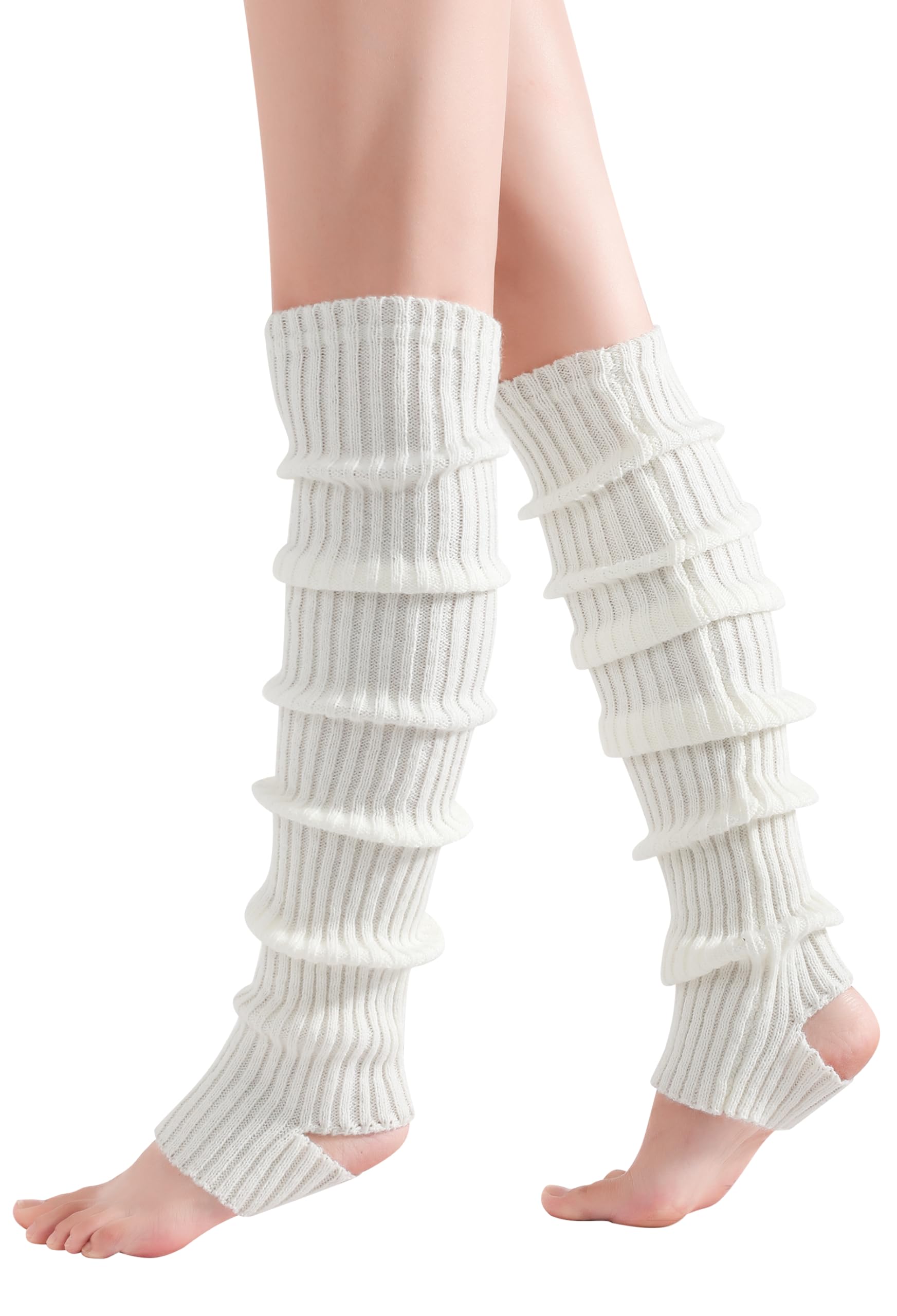 Pleneal 1 2 Pair Leg Warmers for Women Fashion Warm Soft Knitted Leg Warmer 80s Accessories for Party