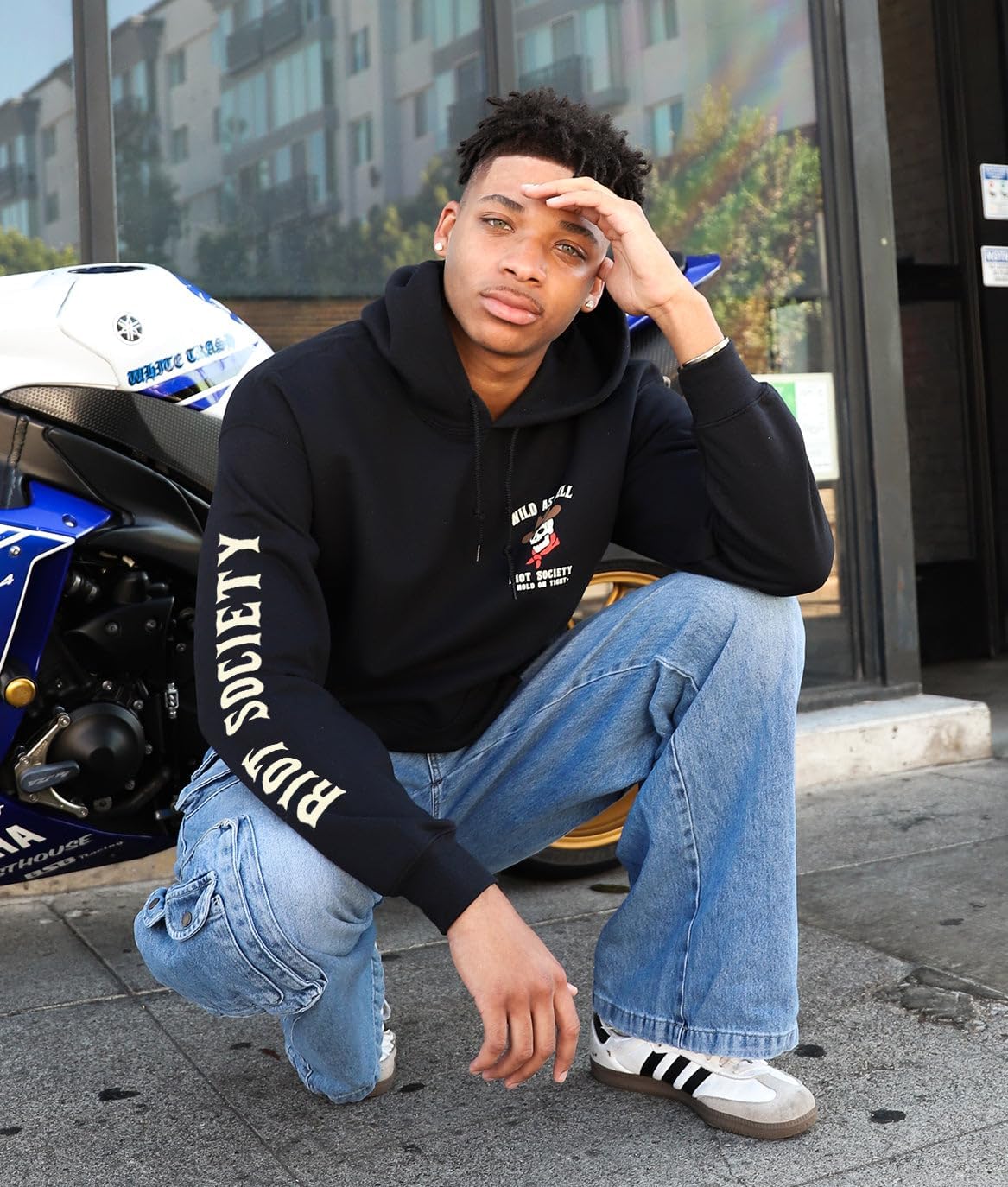 Riot Society Wild As Hell Cowboy Skeleton Mens Hoodie - Black, X-Large - Image 2