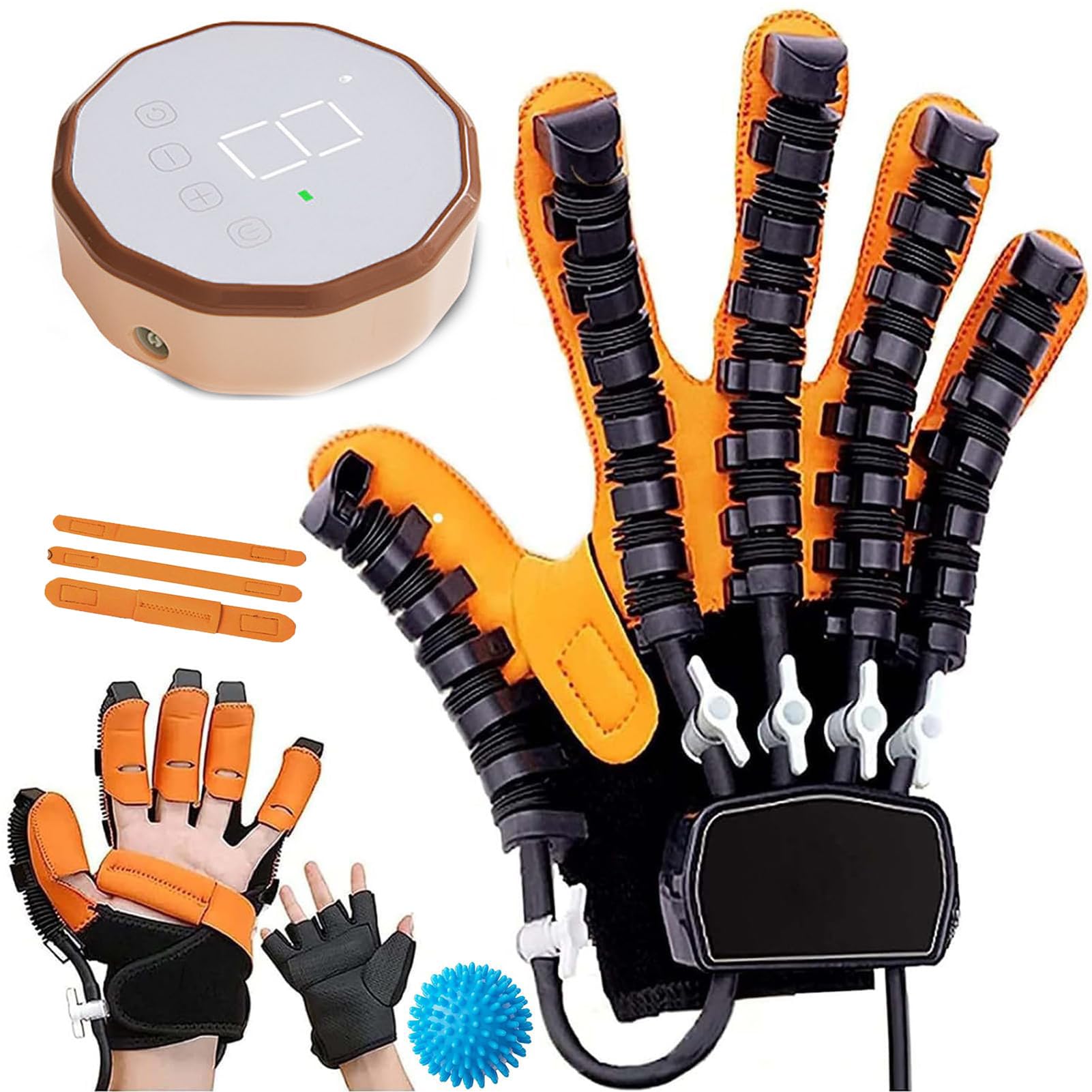 Gants robotisés de rééducation 2025, Aides à l'exercice des Mains, pour Patients Victimes d'AVC, d'hémiplégie, de paralysie cérébrale et d'arthrite(Size:s,Color:Main Gauche)