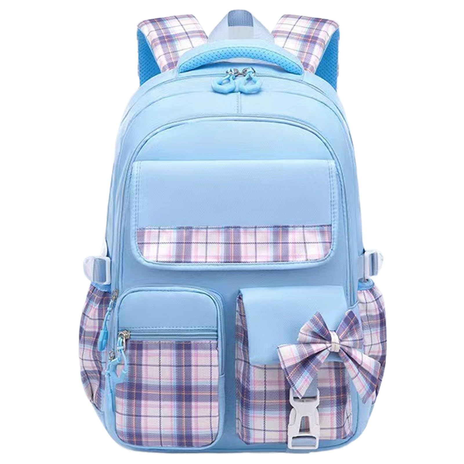 mygreen Cute Kawaii Kids Backpack for Girls - Anti - Theft, Multiple Pockets School Book Bags for Primary & Middle School Students Blue Large