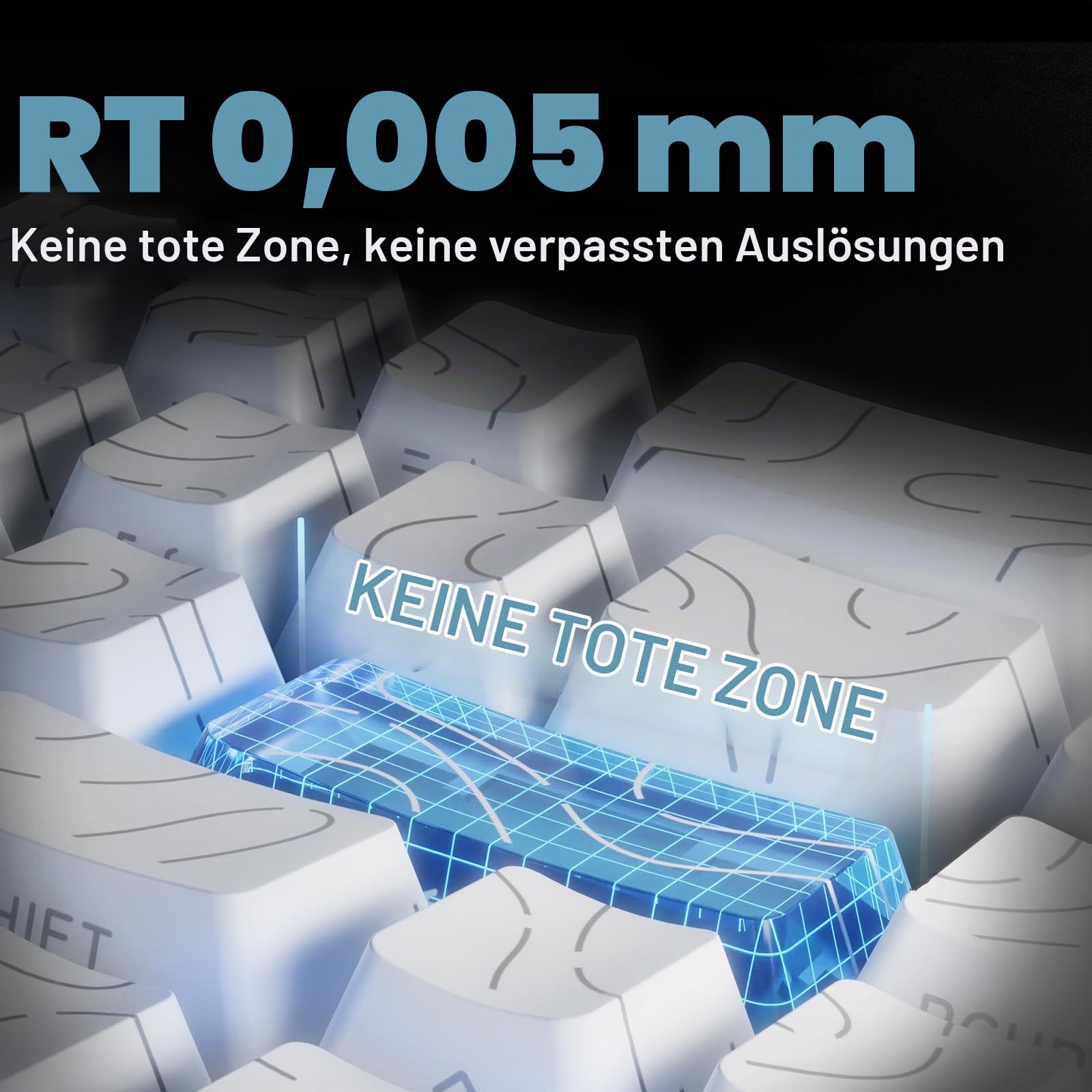 ATTACK SHARK X68MAX HE Vollaluminium-CNC-8KHz-Rapid-Trigger-Tastatur | Magnetschalter, Snap Tap, 0,005mm RT-Genauigkeit, Kabelgebundene RGB-Gaming-Tastatur, C01Ultral-Kabel, PC/Mac, Weiß Konturen