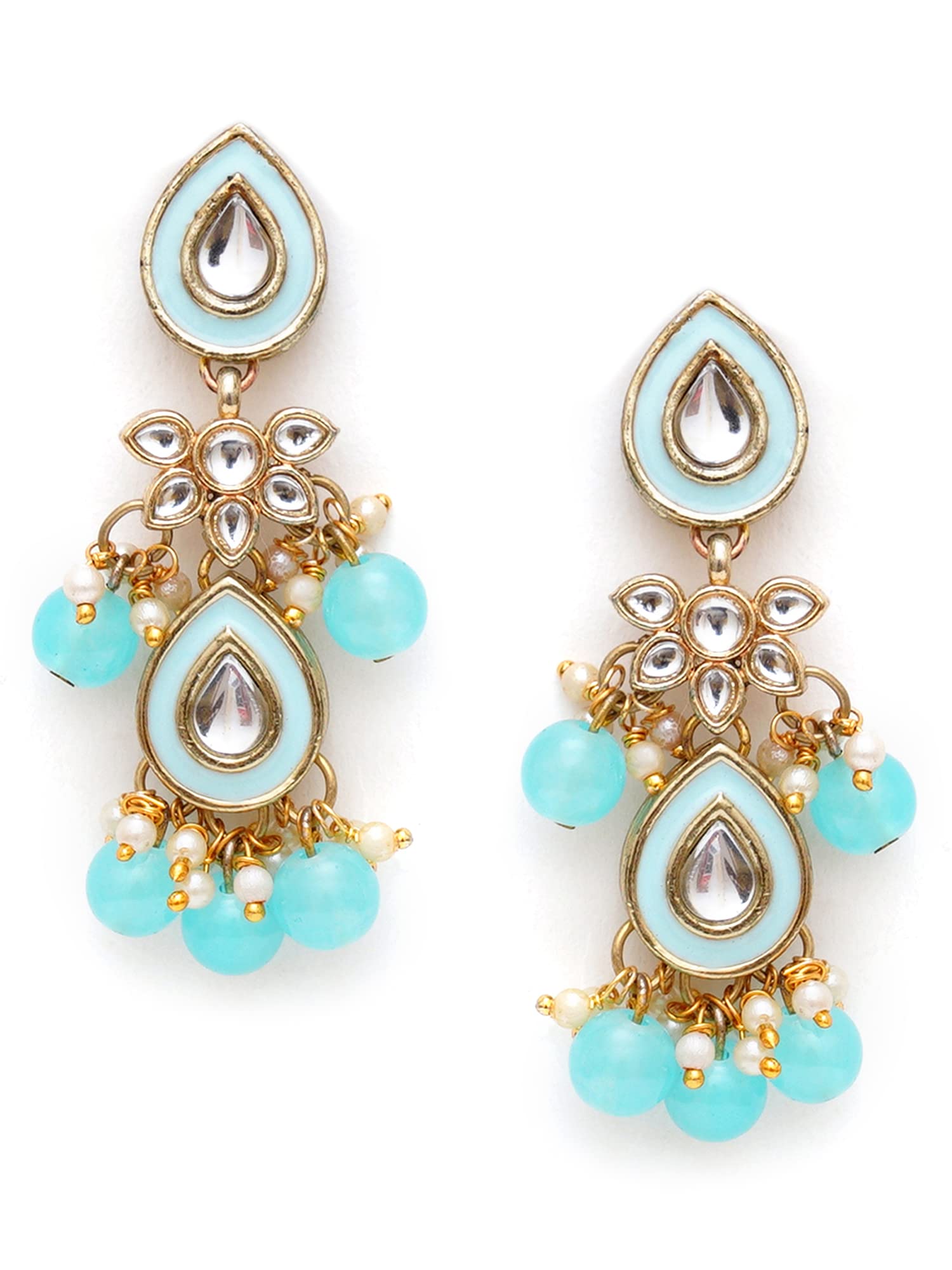See full amazon price history chart for Karatcart Gold Plated Light Blue Meena Kundan Drop Earrings for Women Karatcart Gold Plated Light Blue Meena Kundan Drop Earrings for Women (B0BFQPZNN7) Amazon Price History, Amazon Price Tracker