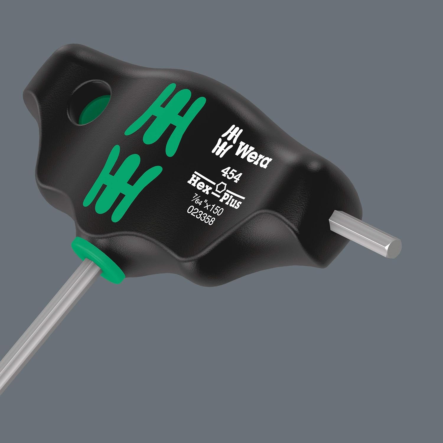 Wera 05023358001 454 T-Handle Hexagon Screwdriver Hex-Plus, Imperial 7/64" x 150 mm, Multicolor - Image 3