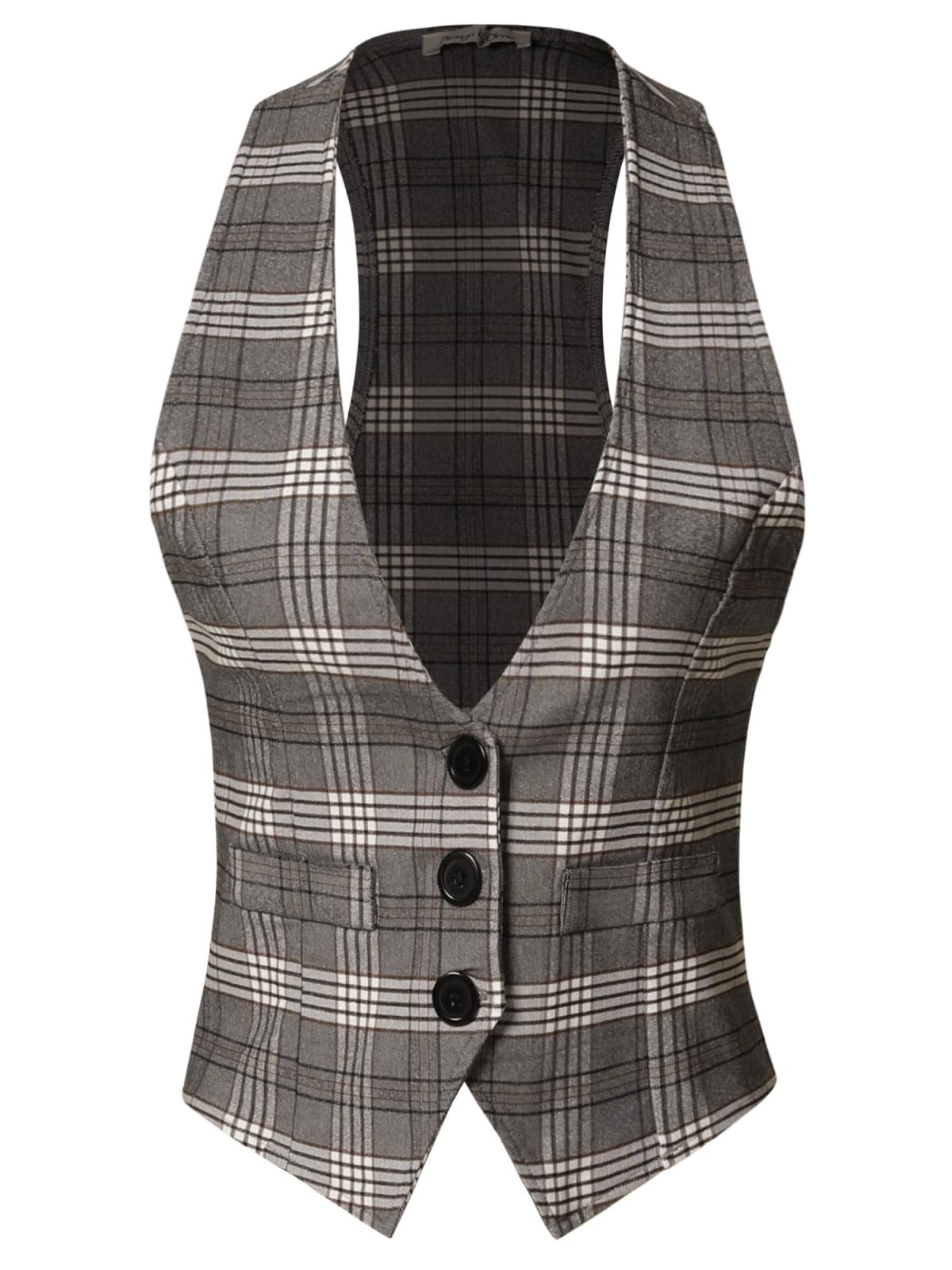 Design by Olivia Women's Dressy Casual Versatile Racerback Vest Tuxedo Suit Waistcoat