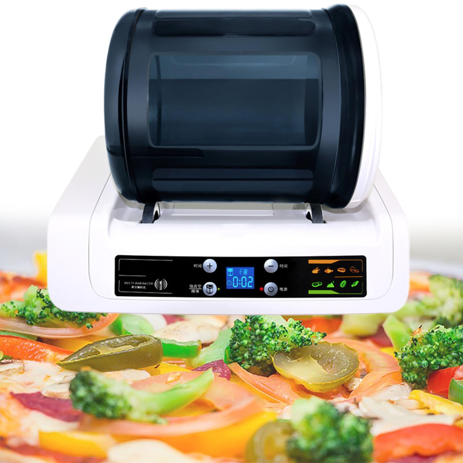 YXYLJOZ Electric Vacuum Food Tumbling Machine Multi-Marinator Automatic LCD Smart Hamburger Pickling Machine Commercial Household