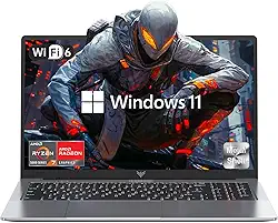 ACEMAGIC Laptop AMD, AMD Ryzen 7 série 5000 (8C/16T), gráficos Radeon RX Vega 8, tela FHD de 16,1 polegadas, 16 GB de RAM, 512 GB NVMe SSD com KB numérico, Type_C (função completa), WiFi 6, bateria de