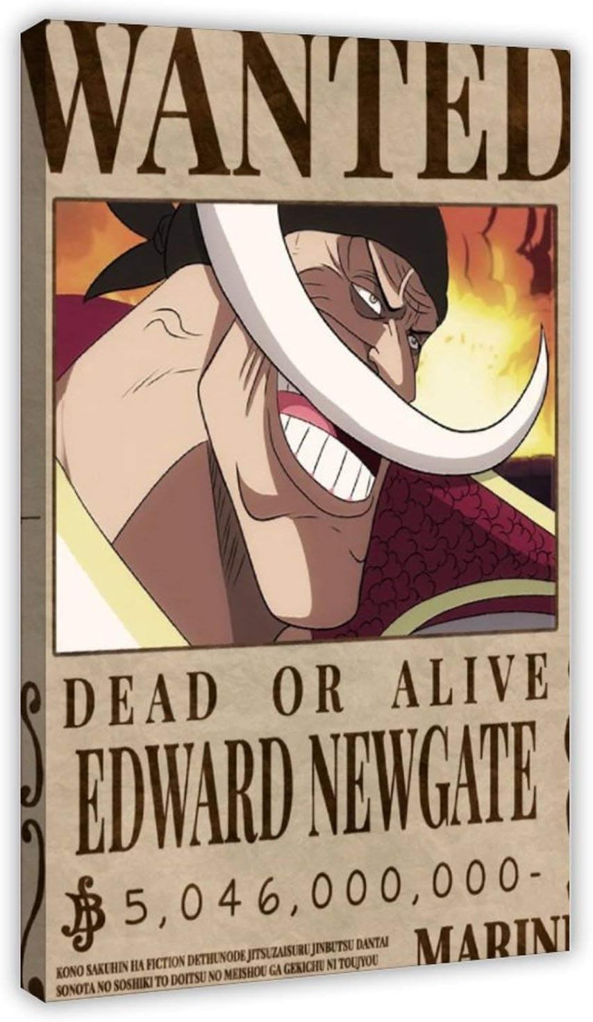 Amazon Com Anime One Piece Whitebeard Edward Newgate Bounty Wanted Poster Canvas Poster Bedroom Decor Sports Landscape Office Room Decor Gift 16 24inch 40 60cm Unframe Style1 Posters Prints Amazon Com Anime One Piece Whitebeard Edward Newgate Bounty Wanted Poster Canvas Poster Bedroom Decor Sports Landscape Office Room Decor Gift 16 24inch 40 60cm Unframe Style1 Posters Prints