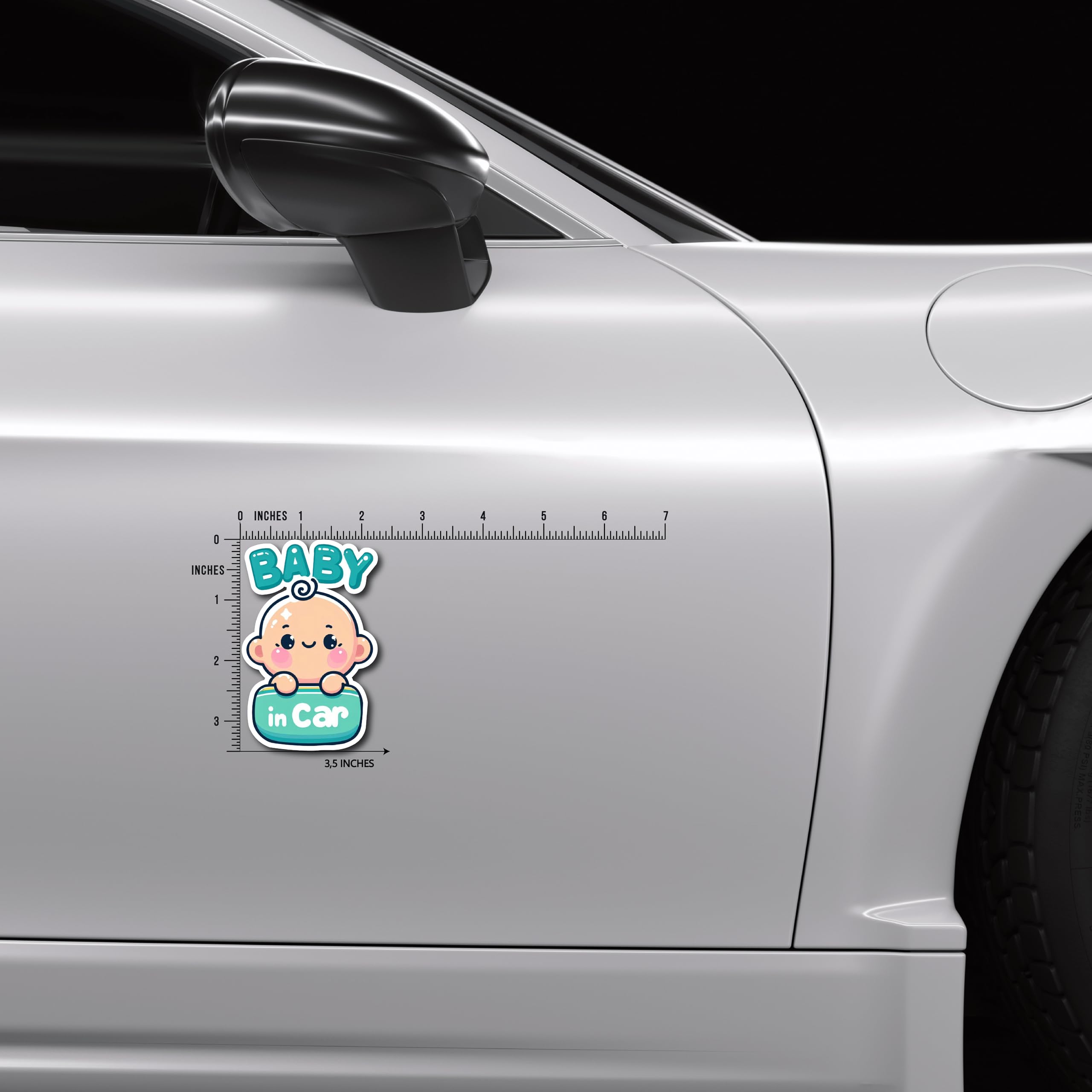 Baby in Car Sticker for Cars for Car Versatile Car Stickers and Decals Durable Car Sticker Set Durable — view 3