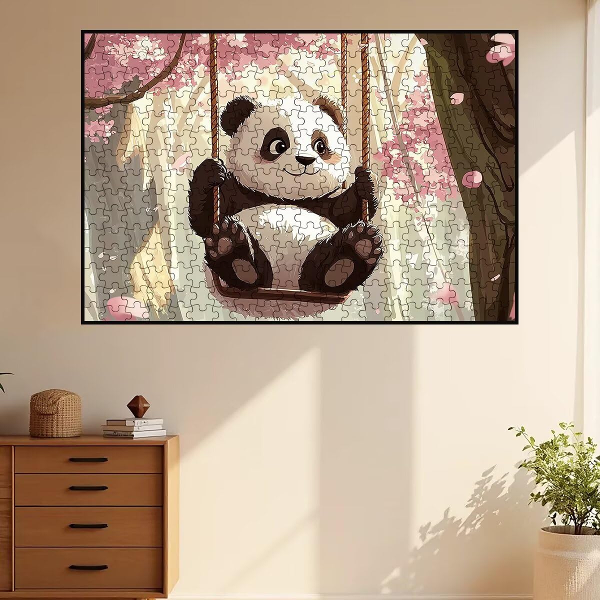 Puzzle 1500 sztuk Panda, słodkie puzzle, puzzle 1500 dorosłych, puzzle dla dorosłych z pudełkiem prezentowym, wyzwanie drewniane puzzle dla całej rodziny, oryginalne prezenty dla kobiet dekoracja