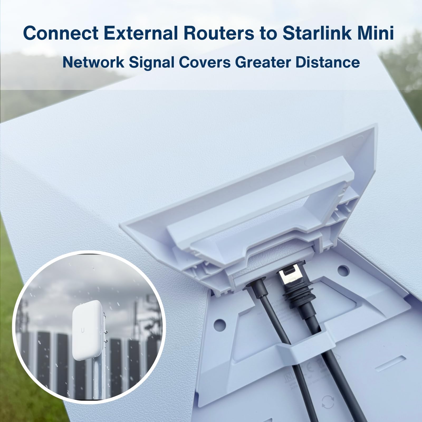 Cavo Ethernet per Starlink Standard/Gen 3 e Mini, 23M/75FT, Jack a Botte Impermeabile, 26AWG CAT5E, Trasferimento Dati 1000Mbps, Uso Esterno, Resistente al Freddo e al Calore, Cavo di