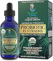Vista 1 de Probióticos líquidos orgánicos USDA para hombres, mujeres y niños 15 cepas clínicamente estudiadas Apoyo digestivo, salud inmune e intestinal