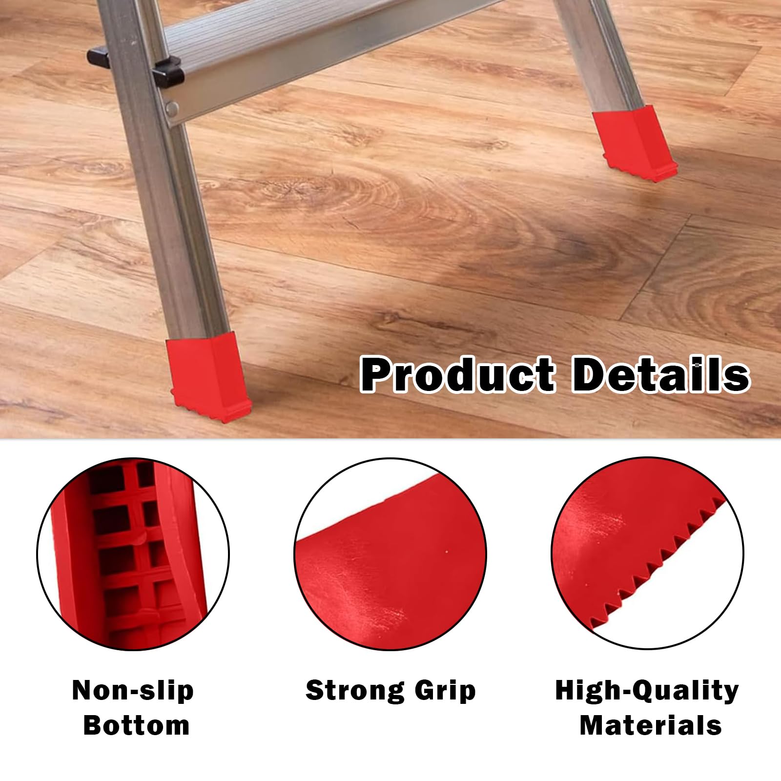 Copripiedi Antiscivolo Per Scale - 4 Pezzi In Gomma, Diametro 2x5 Cm, Protezione Pavimenti E Sicurezza - Foto 10