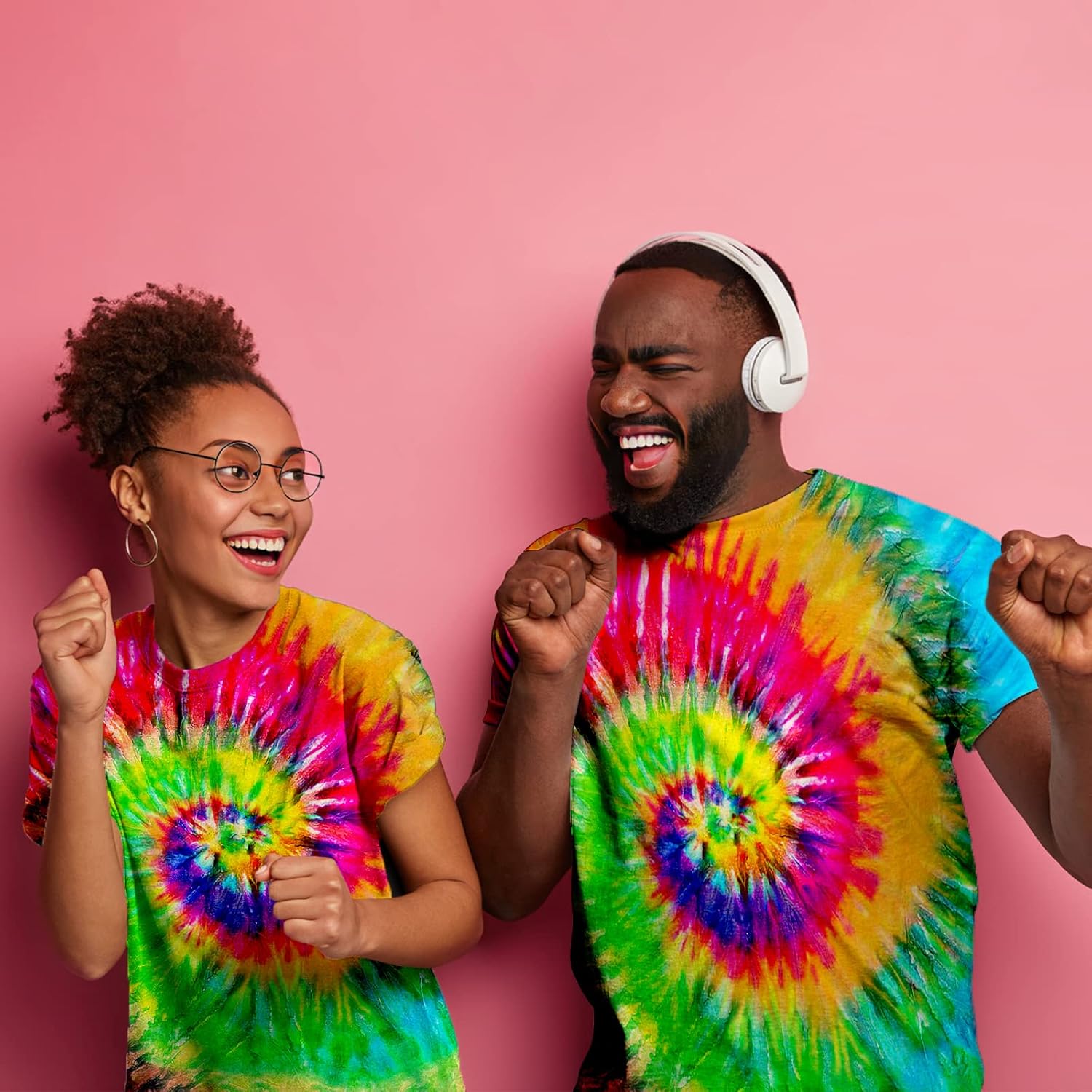 Unisex Retro Tie Dye Shirt for Men Women 70S 80S Hippies Senior Tie-Dye Tee Tshirt - Image 3