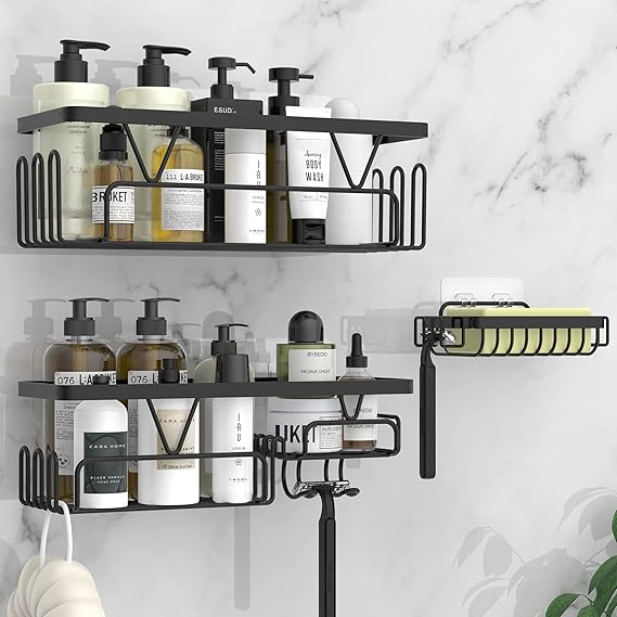 Kegii Shower Caddy, Bathroom Shelf Organiser No Drilling, Adhesive