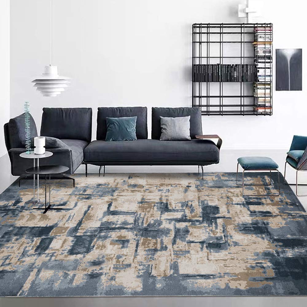 Tapis de décoration maison beige 180x200cm idéal pour salon et bureau