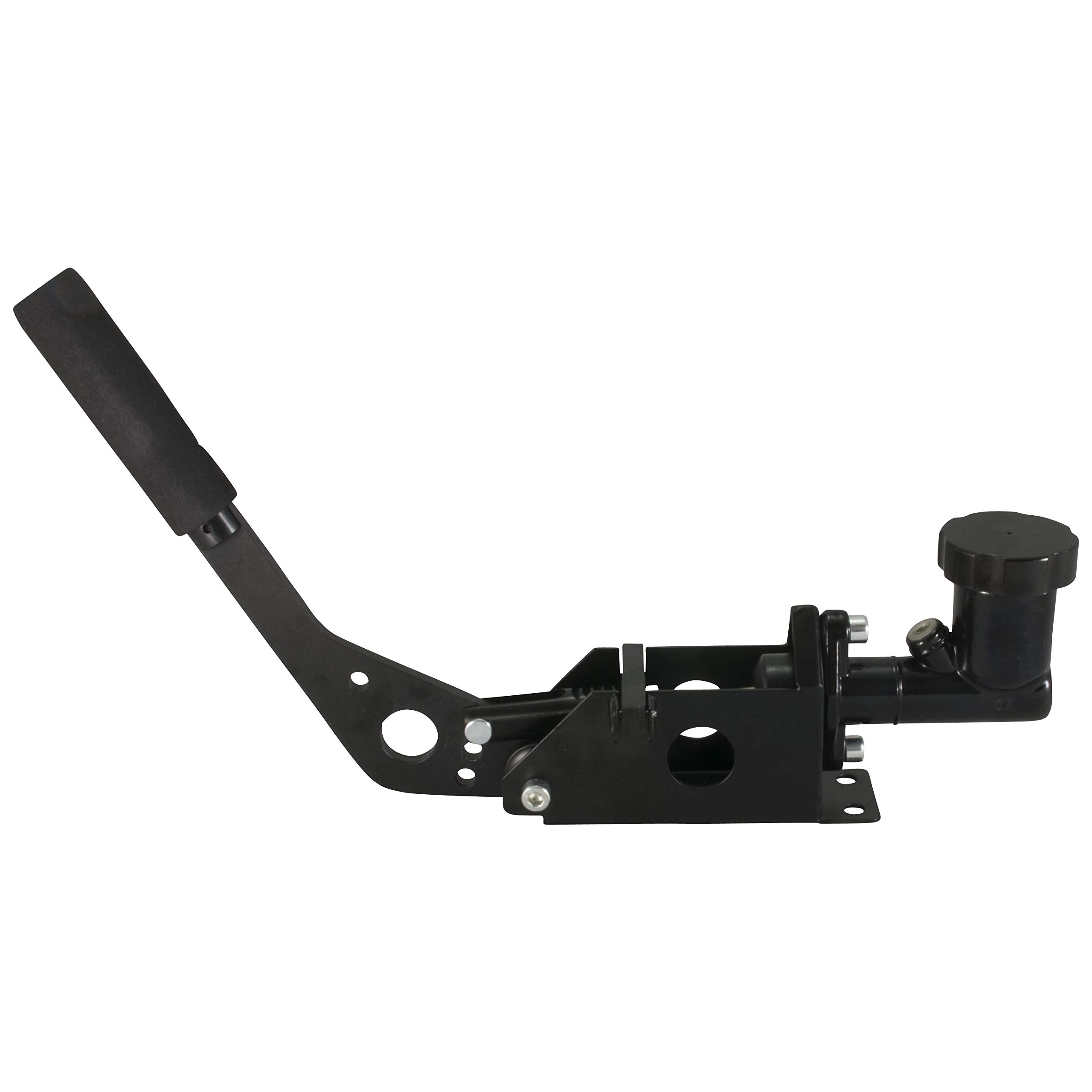 Hydraulische Fly Off Handbremse mit Bremsflüssigkeitsbehälter, Hebel liegend/stehend montierbar | Schwarz