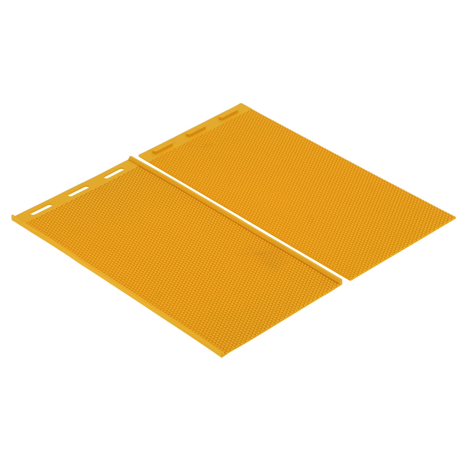2 pièces de moule de pressage en cire d’abeille de 5,4 mm, outil de fabrication de feuilles de cire d’abeille, embosseur à peigne en caoutchouc jaune pour l’apiculture DIY, outil