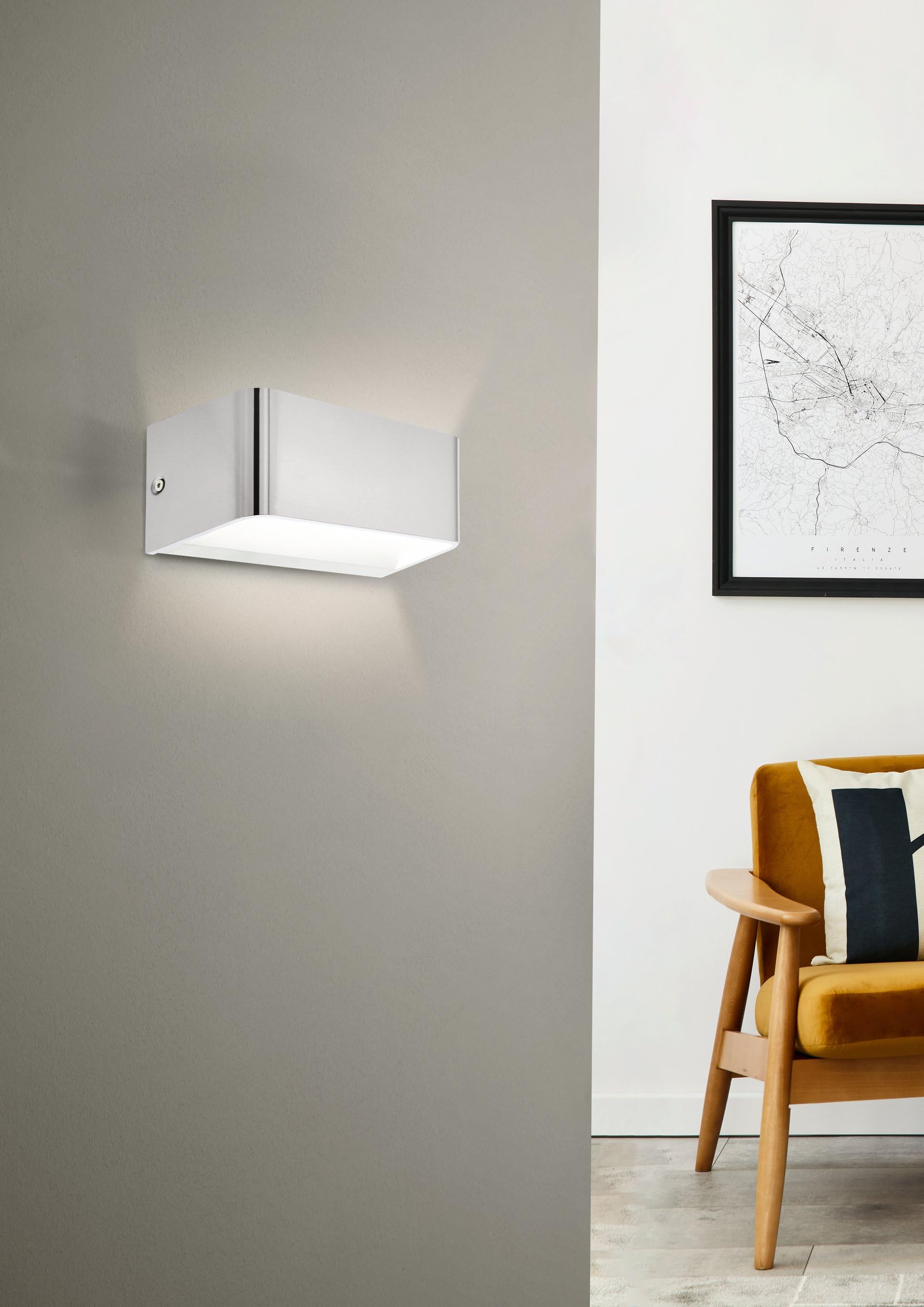 Aplique de Pared LED Eglo Sania 4 Níquel Satinado Luz Cálida 12W