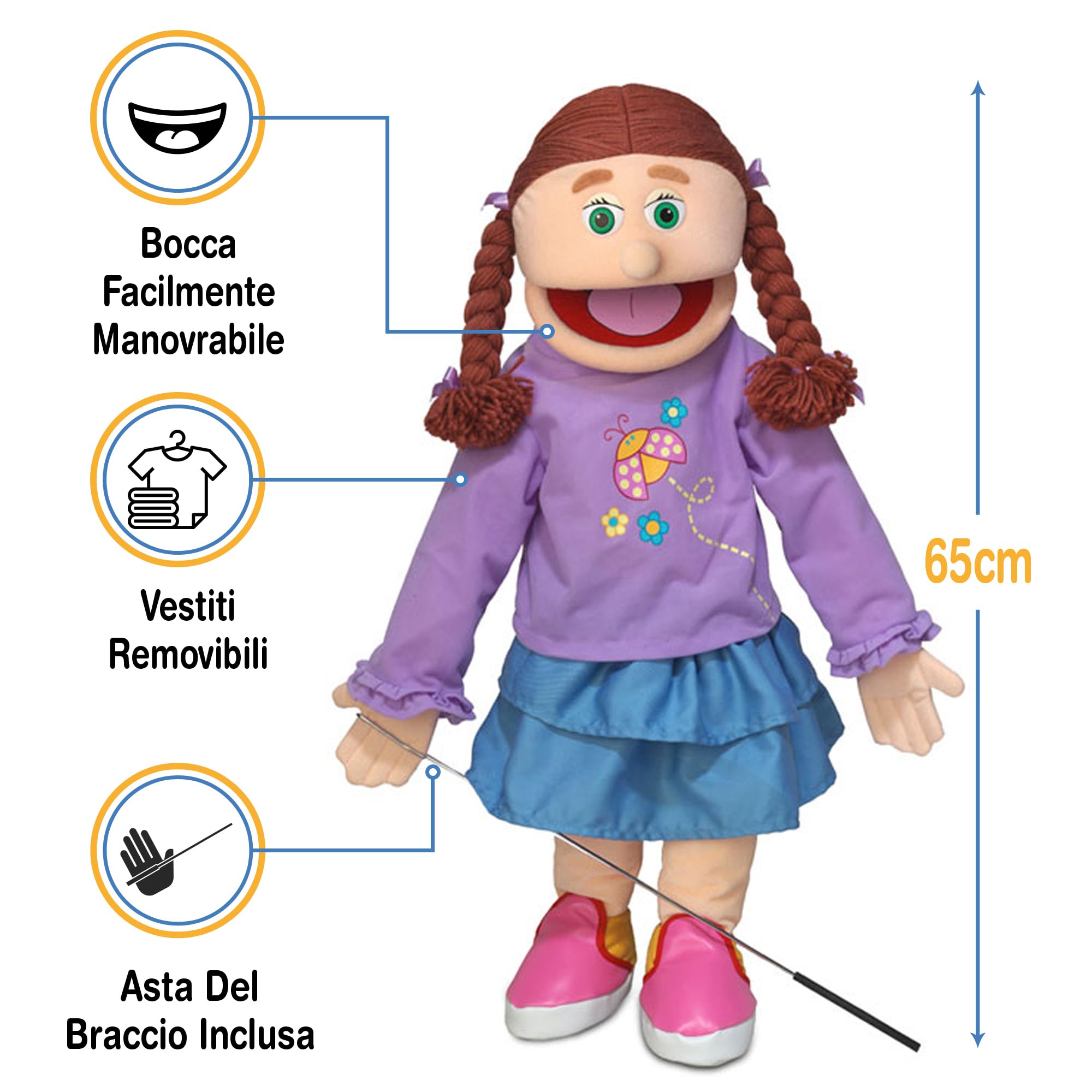 25" Amy (Peach) by Silly Puppets