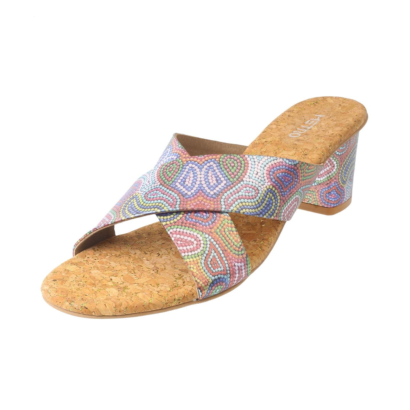 Metro Women Gold Fashion Block Heel Cross Strap Slip-on Sandal UK/5 EU/38 (40-163) (B0C8TP31PW) Amazon Price History, Amazon Price Tracker