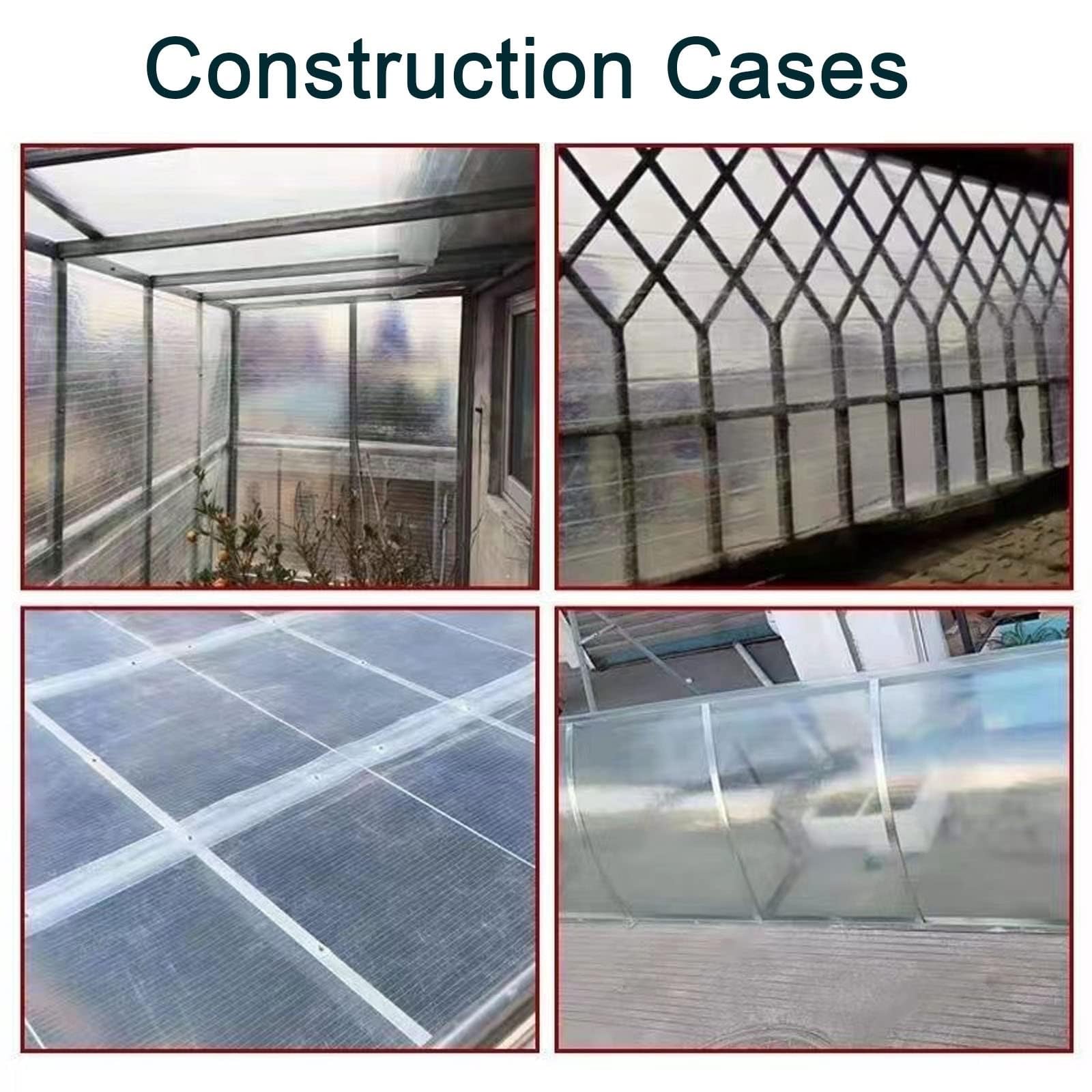 Lámina De Plástico Transparente Ligero De 0,8 Mm, Panel De Policarbonato Duradero Y Resistente. Techo Sólidas De Policarbonato Y Fibra De Vidrio, Toldo(WxL:0.7x3m)