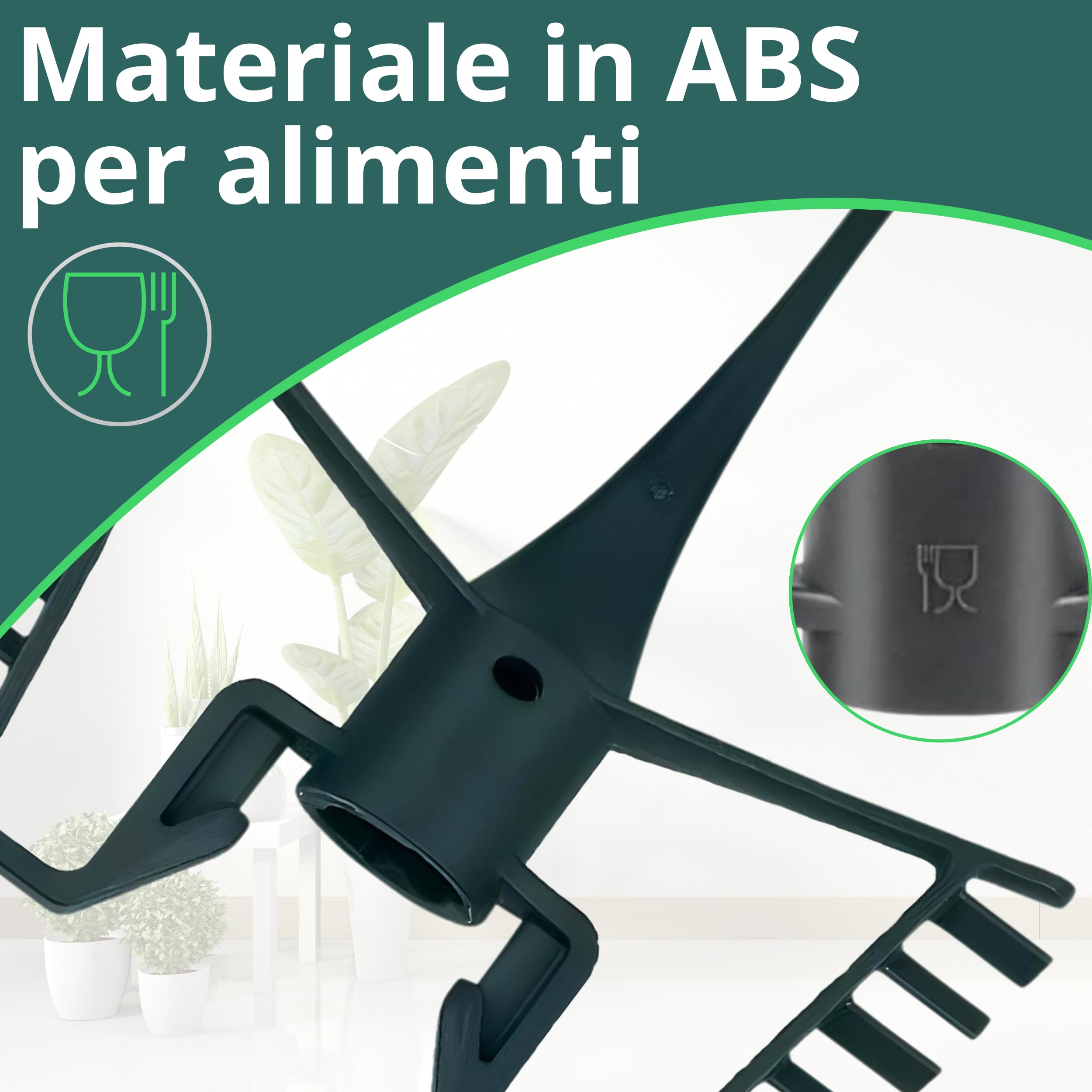 NAMAI - Farfalla Bimby TM31, Ricambio 100% Compatibile, Materiale Plastica ABS Alimentare, Ricambi Bimby TM31, Facile da Installare (Farfalla TM31) - 4