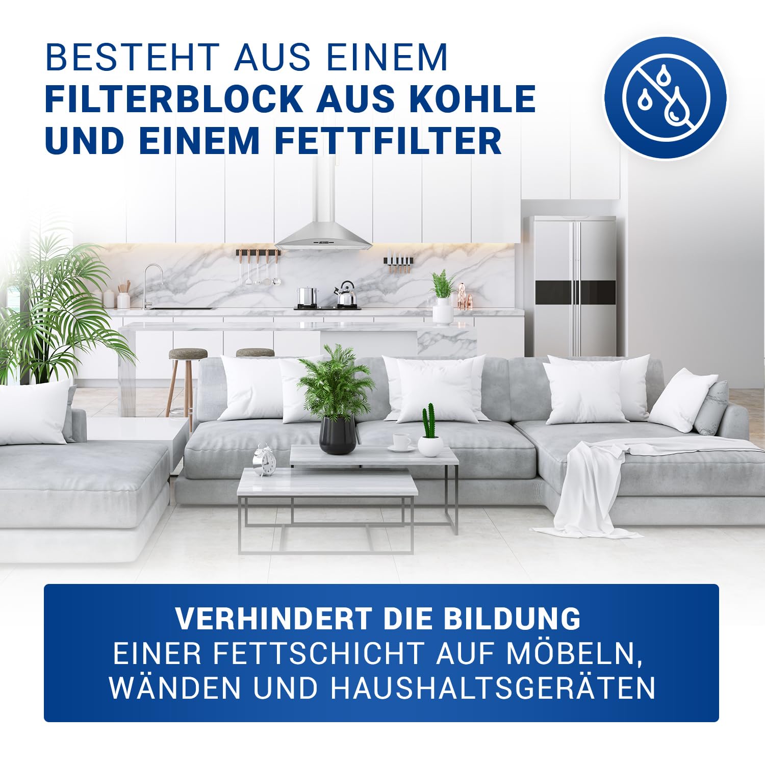 Aktivkohlefilter Für Dunstabzugshauben (Umluft) – Passend Für Siemens, Bosch, Neff U.a., Maße 462x48x198 Mm, 1 Stück