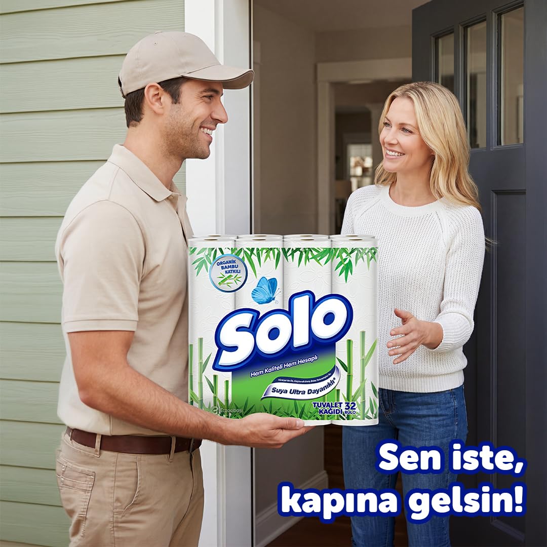 SOLO Bambu Katkılı Tuvalet Kağıdı 32'li