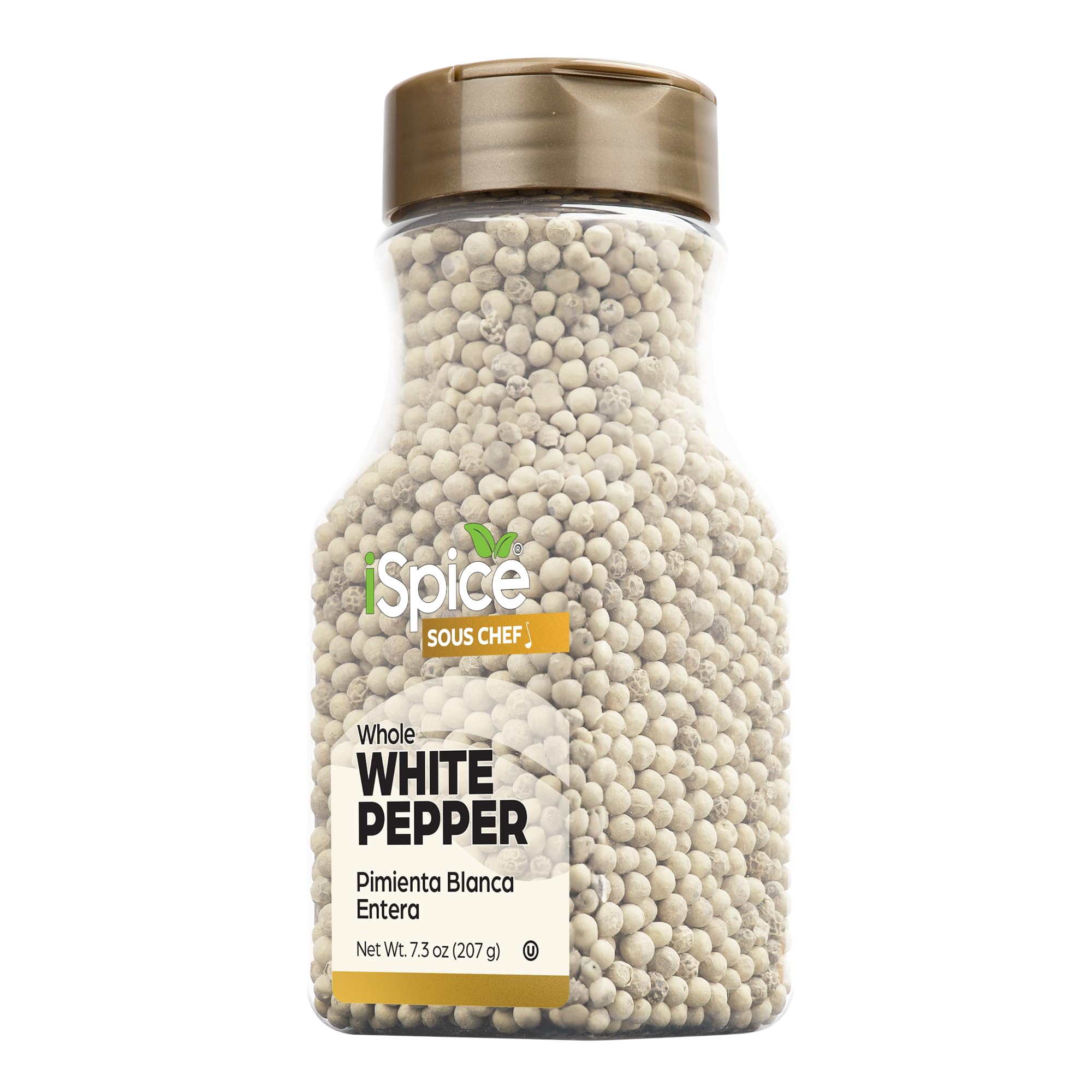 iSpice Whole White Peppers Spices and Seasonings for Cooking, 7.3Ounce White Peppercorns Seasoning, Fine And Gluten Free Whole pepper white Seasoning
