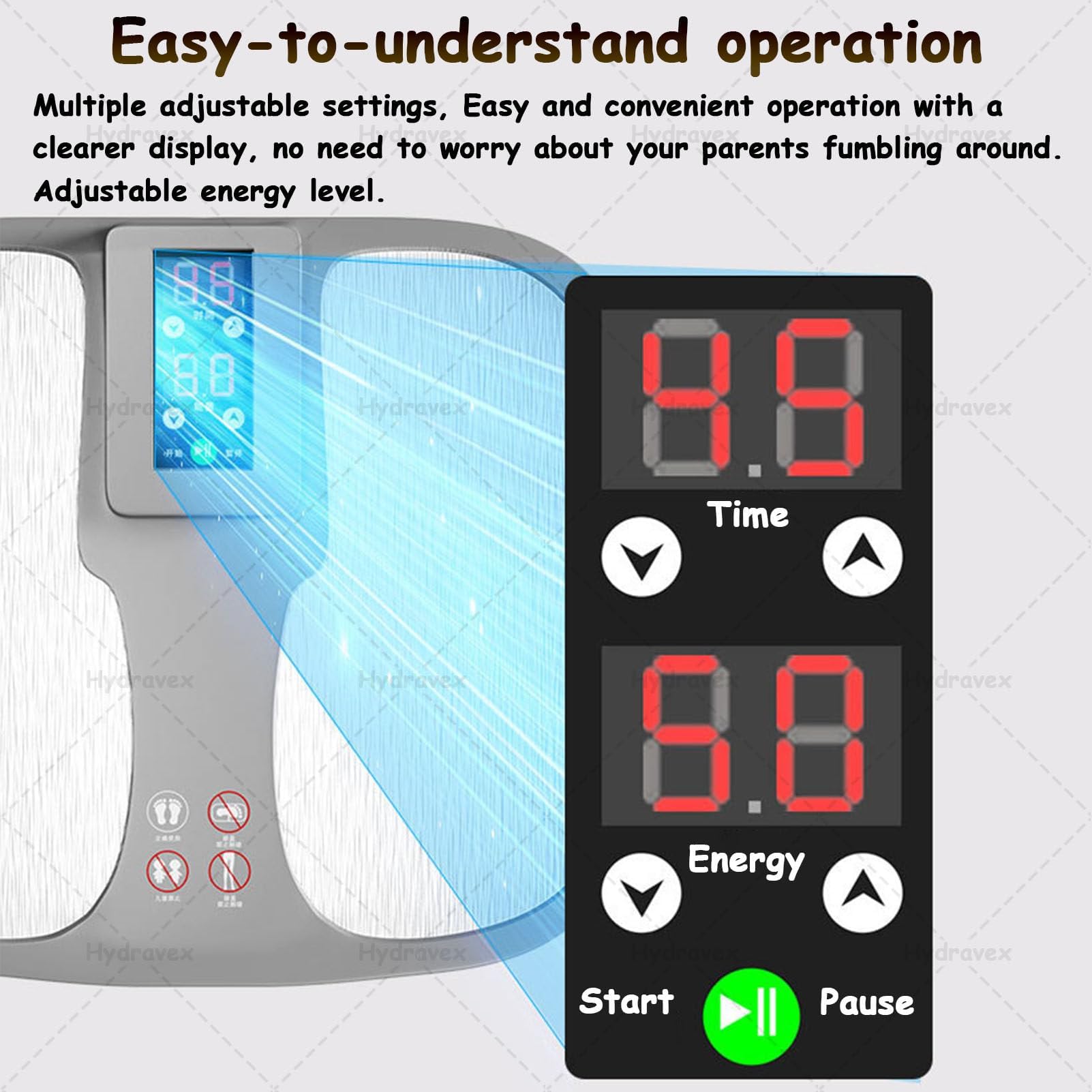 Masajeador eléctrico de pies con calor para aliviar el dolor, relaja los músculos de las piernas, ideal para uso doméstico y de oficina