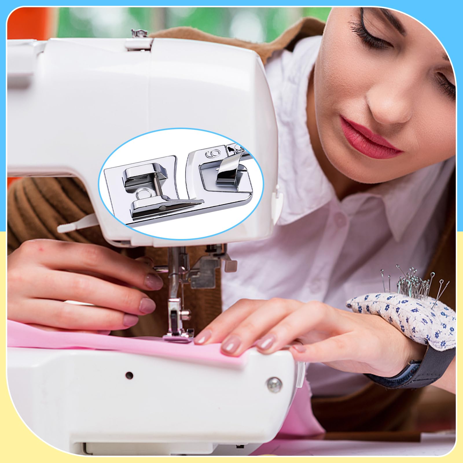 KAMAIKA 3-tlg. Nähfuß Set - 3mm, 4mm, 6mm Nähmaschinen Zubehör Für Verschiedene Stoffe