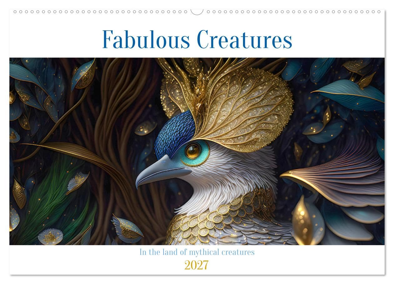 Fabulous creatures - In the land of mythical creatures (Wall Calendar 2027 DIN A2 landscape), CALVENDO 12 Month Wall Calendar: Fabulous animals from the land of fantasy