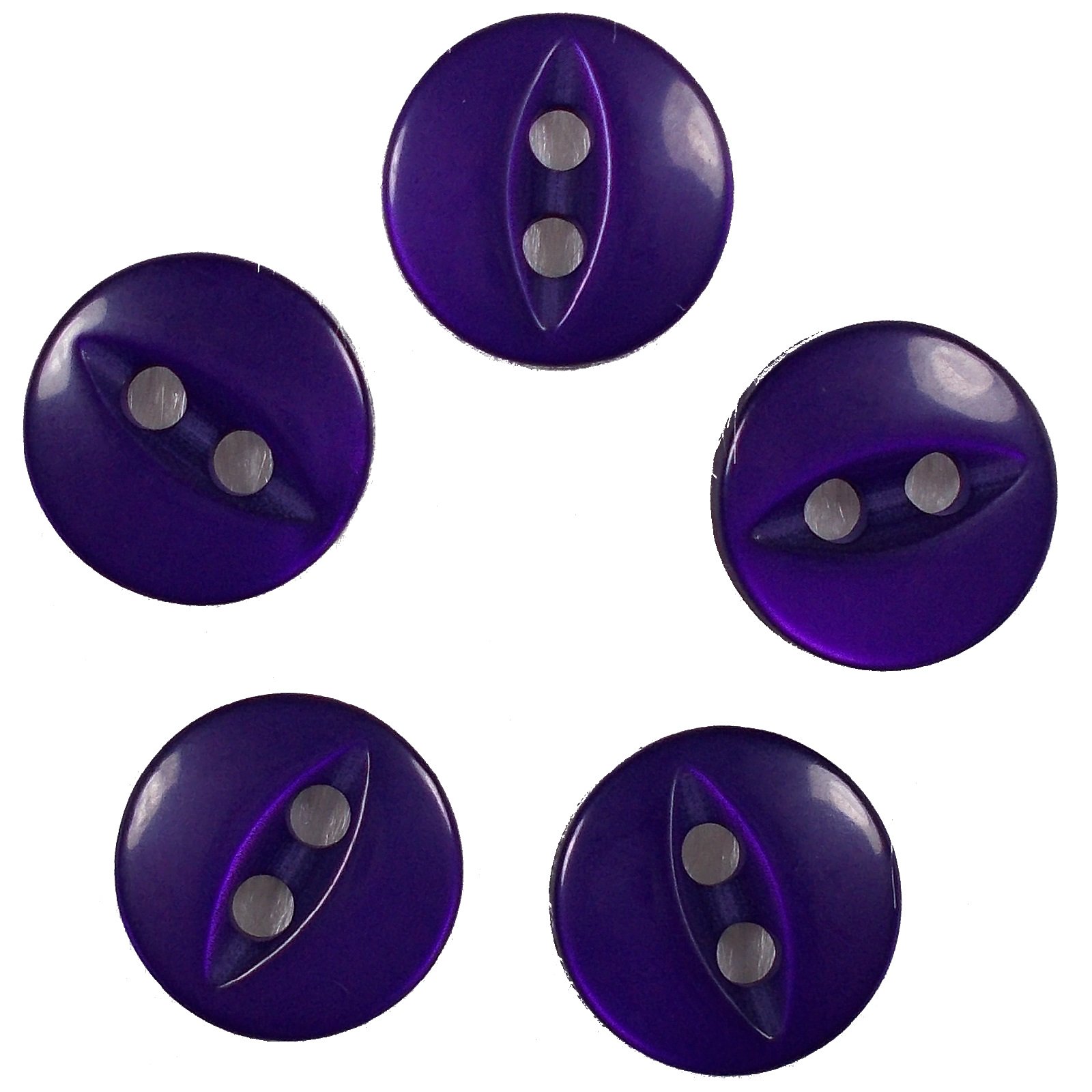 Push The Button Purple Fisheye Basic Buttons 11Mm (, 5)