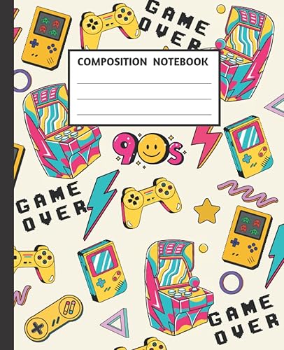 Video Game Composition Notebook Journal And Notebook For Students, Teens, Kids, Boys And Girls Perfect For Handwriting, Doodling, Notes And ...